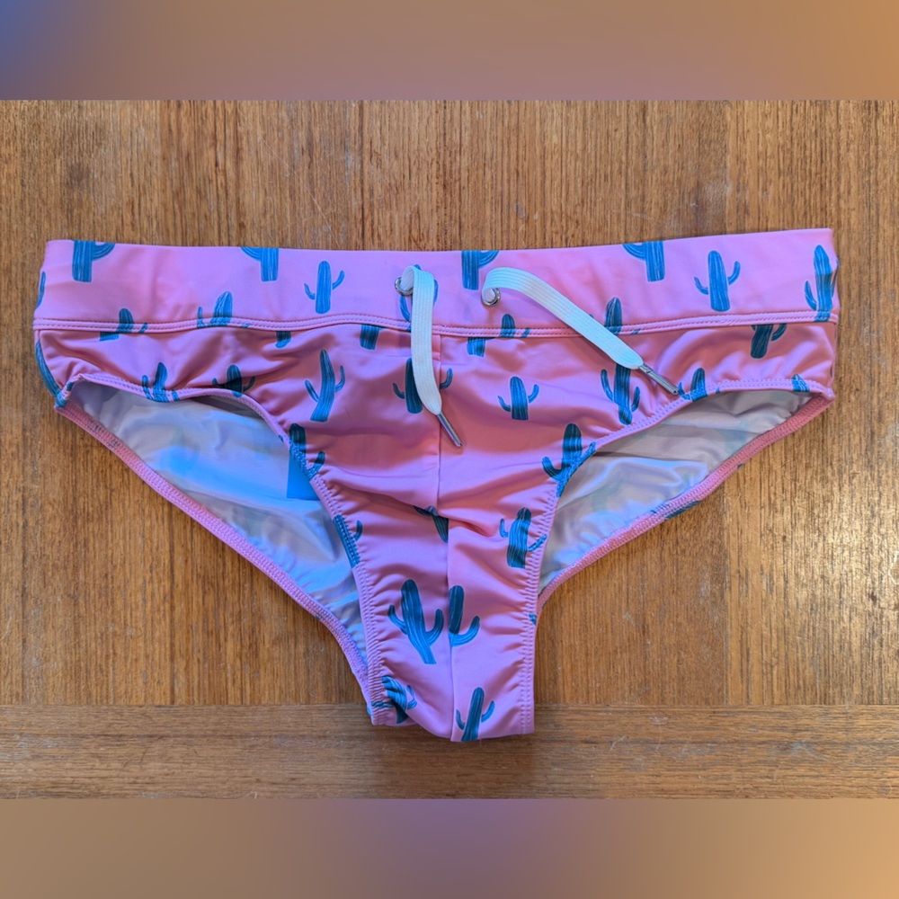 Bermies Cactus Print Swim Brief